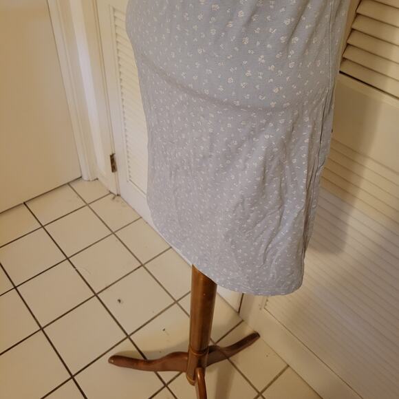 Brandy Mayville Blue Floral Spaghetti Strap Mini Dress V Neck Size XS - Picture 6 of 7
